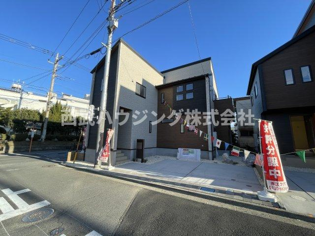 【仲介手数料無料】狭山市富士見２丁目全２棟　２号棟　狭山新築住宅西武ハウジングの前面道路含む現地写真