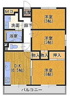 【間取り】 | 伊丹駅前ファミリーハイツ | 新婚様からファミリー様まで幅広くおすすめの３DKの間取りです♪