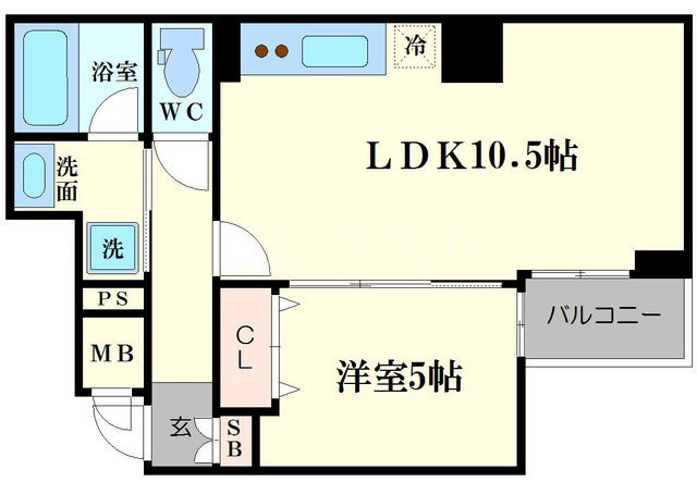 アルデールトモ北堀江の間取り