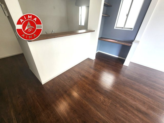 糟屋郡宇美町障子岳3丁目第1-4棟(4号棟)の内観：施工例|キッチンから立ち込める香りが今日の料理を期待させます。