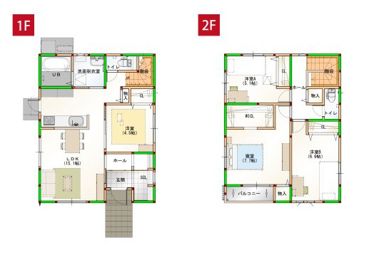 吾川郡いの町枝川 ⑫ 新築戸建ての間取り|⑫