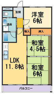 【間取り】 | カサフィオーレ樋口（小松小・学文中学校区）