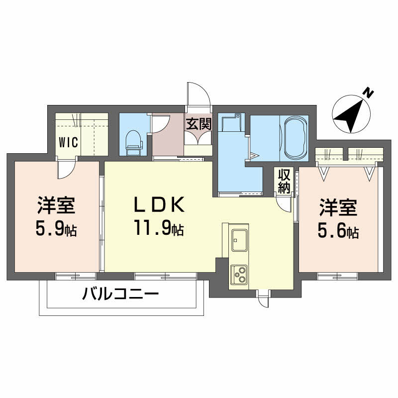 ベレオ リラフォートの間取り