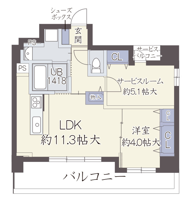 ユープテリア天王寺の間取り