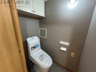 温水洗浄便座付トイレは温水洗浄機能により、暖かい水でおしりを洗浄することができ、冷たい水を使う従来の便座に比べ、温水洗浄機能で暖かいトイレを提供し、快適な使用を可能にします。