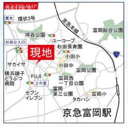 杉田8丁目新築戸建　の地図
