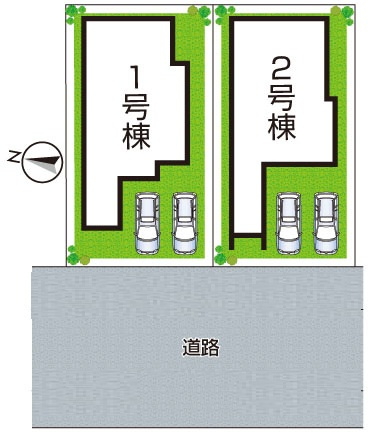 奈良市帝塚山　第8期　新築一戸建ての区画図|全2区画