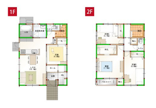 吾川郡いの町枝川 ⑪ 新築戸建ての間取り