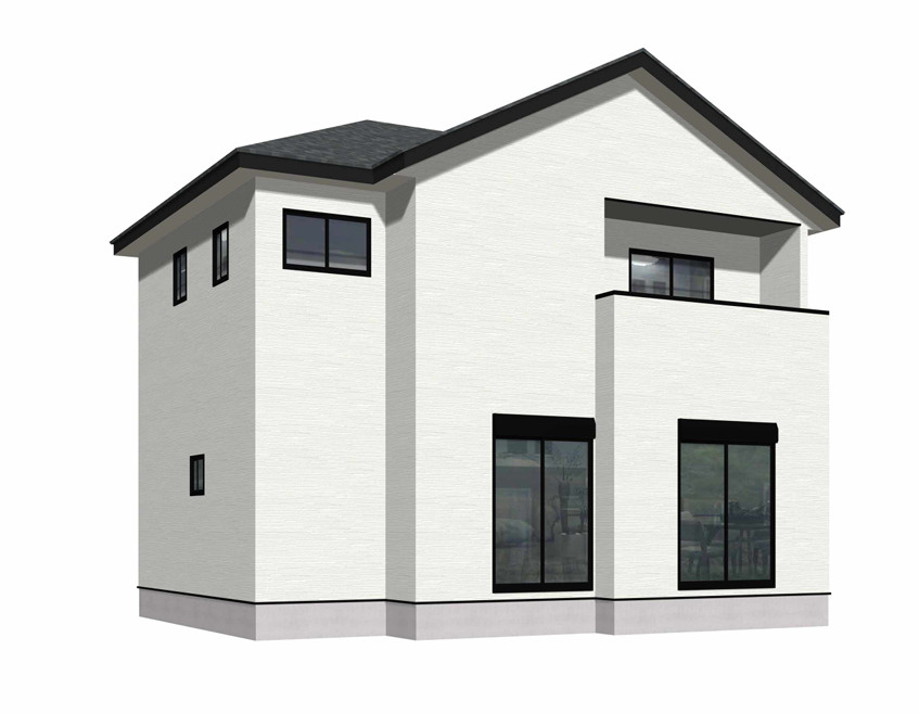 ーBloomーブルームー小倉北区今町2丁目2期　【小倉北区　新築戸建て】の外観パース|ーBloomーブルームー小倉北区今町2丁目2期　【小倉北区　新築戸建て】