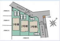 白岡市小久喜　新築一戸建て　ブルーミングガーデン　02の区画図|2号棟