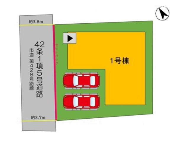 春日市大谷5丁目第3-1棟（1号棟）の区画図|配置図（1号棟）