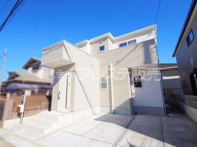 【キッチン】 | 奈良市帝塚山3丁目の新築一戸建 全２区画 | 現地写真（１号地キッチン）人気の対面キッチン♪