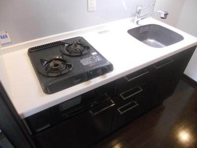 ベラジオ四条大宮Ⅱのキッチン|２口ガスシステムキッチン