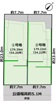 【土地図】 | 岡崎市稲熊町字6丁目土地2区画