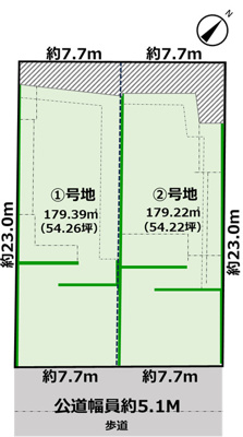 【区画図】 | 岡崎市稲熊町字6丁目土地2区画