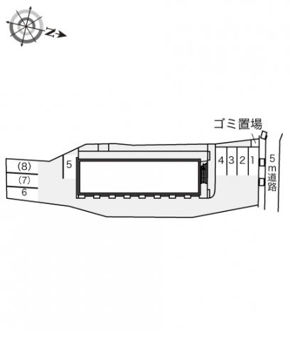レオパレス小山の駐車場