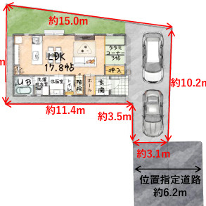 【仲介手数料無料】おうちガーデン東藤沢5期　全1棟　入間新築住宅西武ハウジングの区画図
