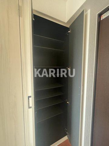 プレジオ関目 の収納|同物件別部屋の写真です。フローリングの色は茶色です。