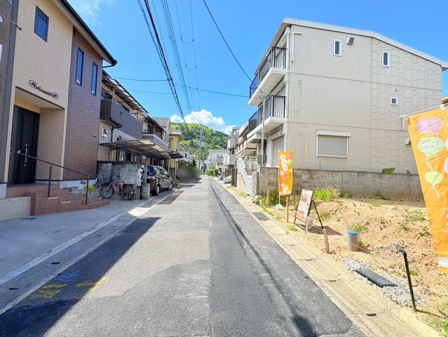 大山崎町大山崎鏡田　建築条件無土地の前面道路含む現地写真