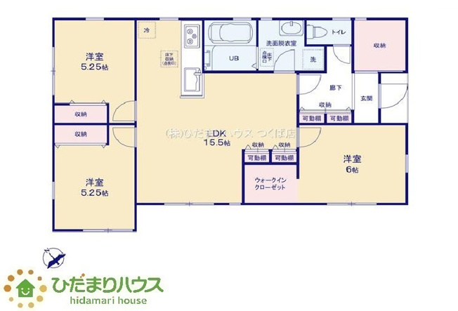 【間取り】 | 笠間市旭町第12　新築戸建　3号棟 | 季節ごとの入れ替え不要、頼もしいＷＩＣ