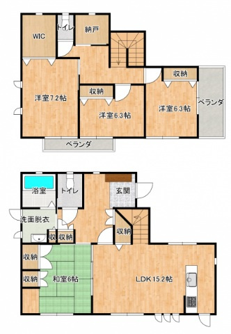 長府浜浦町中古住宅の間取り