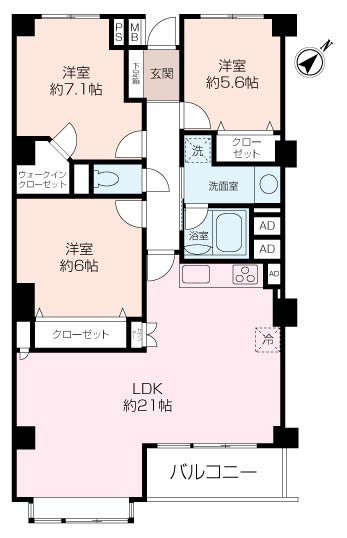 *最上階の角部屋*葉山エコーハイツの画像