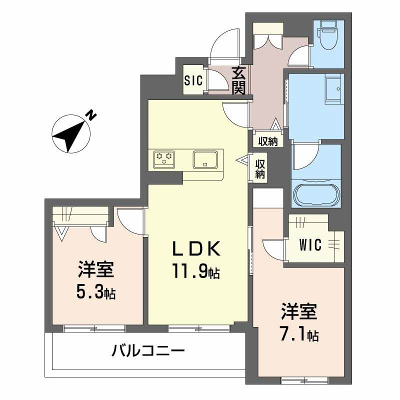 メゾンドルクスの間取り