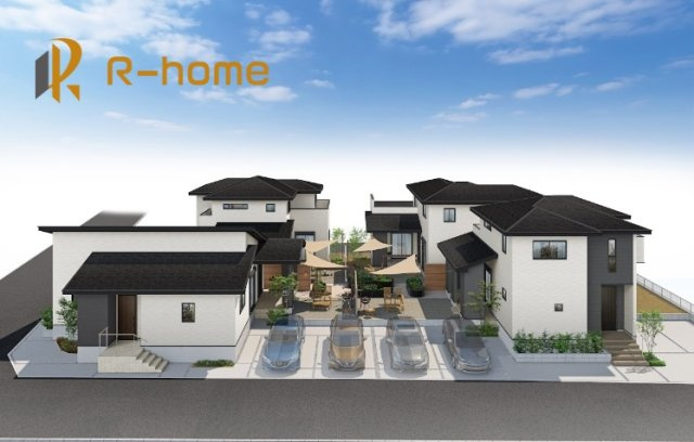 牛久市牛久町7期　新築戸建て　2号棟の外観パース|近隣の同仕様完成物件をご見学いただけます♪