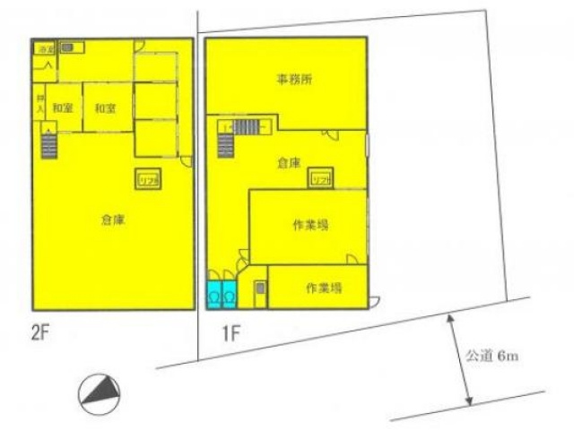 粟宮倉庫の区画図