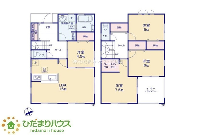 【間取り】 | ひたちなか高場10期　新築戸建 | インテリアの統一感を作りやすい洋室のみの間取り！