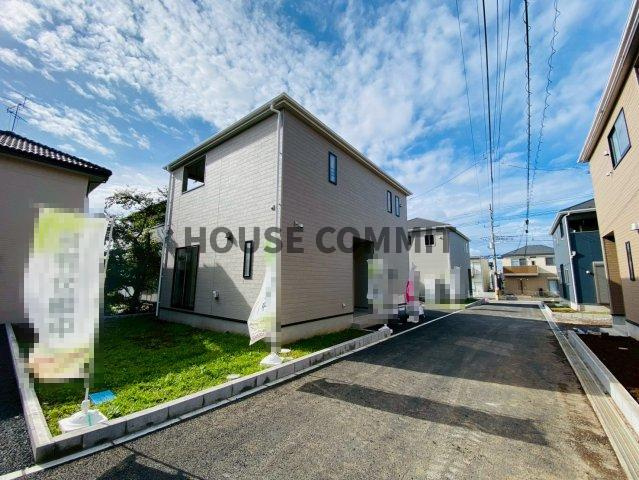 八街に第１７　新築５号棟の前面道路含む現地写真