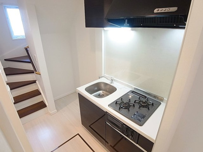 【キッチン】 | Felice Kobe | システムガス2口ガスコンログリル付き