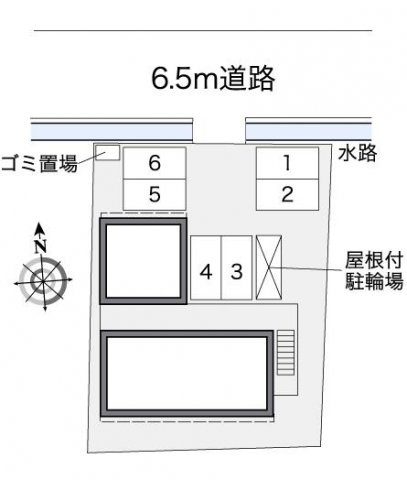 レオパレスフォレストコート大井の駐車場