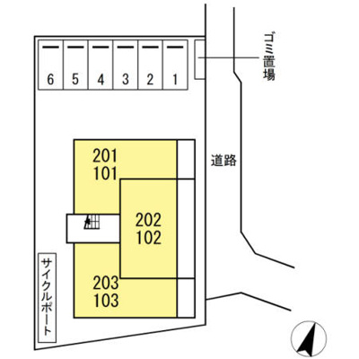 【区画図】 | D-room西長住 弐番館