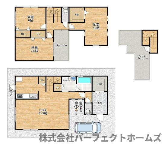 門真市大池町戸建の間取り