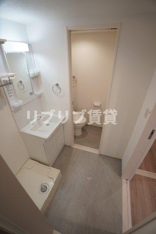 robot home寒川町の洗面所
