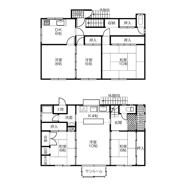 武佐1丁目　中古住宅の間取り