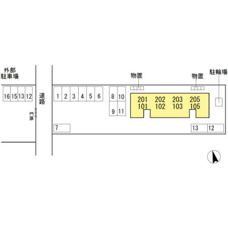 セジュールセントレの区画図