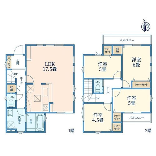 【間取り】 | 【FIT】小平上水新町３期 | 〇 本物件【１号棟】の間取・平面図です〇　敷地面積:115.67㎡　建物面積:91.08㎡　