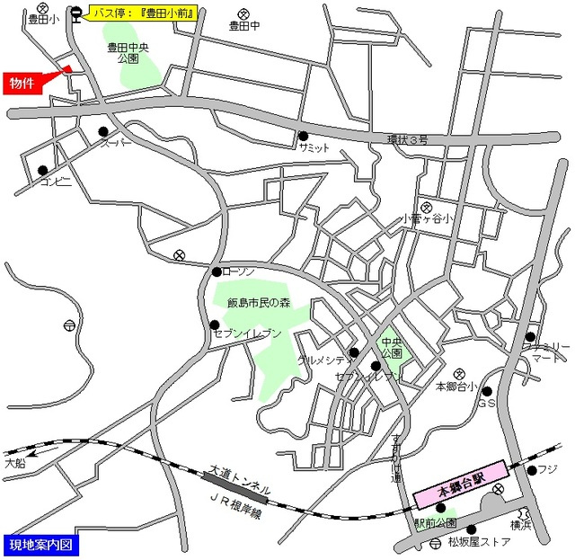 エストレーヤの地図|閑静な住環境