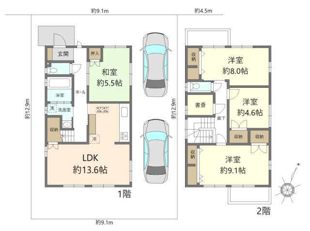 千種区東千種台戸建の間取り|間取4LDK＋納戸