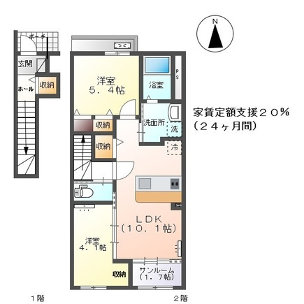 クレスト蓮の間取り