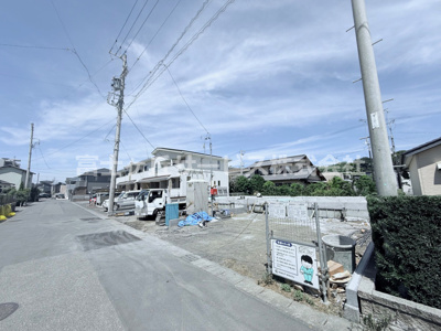 【外観】 | 静岡市駿河区大谷 3期 新築一戸建て 1号棟 | 現在建築中の外観画像です。ご内覧は同じメーカーの完成物件へご案内いたしますので、いつでもご相談ください！