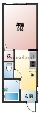 岩出市山のアパートの間取り