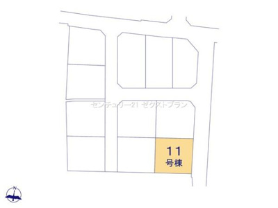 【区画図】 | 富岡市下高瀬 11号棟 | 区画図