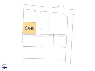 【区画図】 | 富岡市下高瀬 2号棟 | 区画図