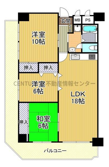 【間取り】 | ユニハイム市岡 | 間取り図は現況を優先します。