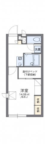 神戸市北区有野中町４丁目のアパートの間取り
