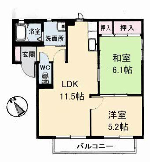 【間取り】 | ハイツエメロード　A