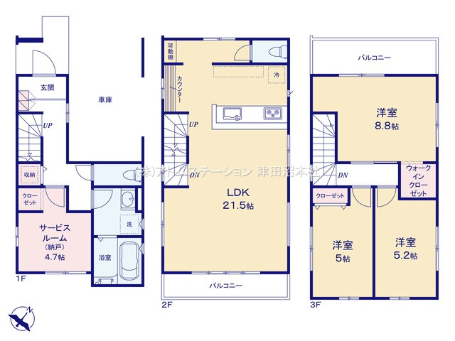 【間取り】 | アトムセレクト船橋市前原西１８期３号棟